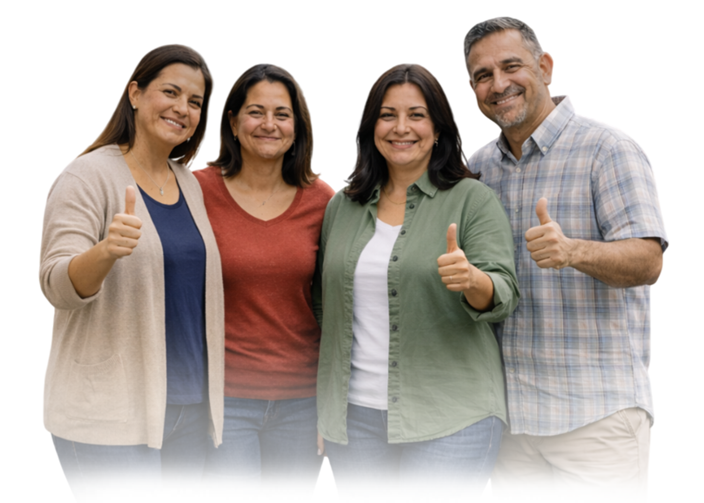 Familia feliz — clientes satisfechos de Memosa